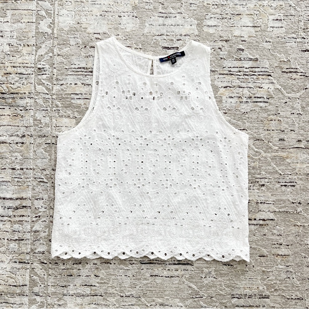 one clothing eyelet top
